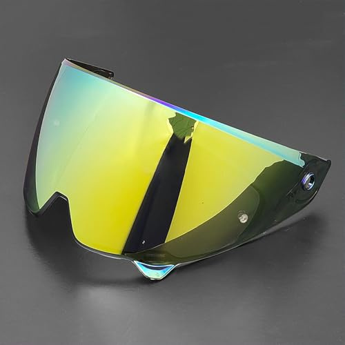 UYTKTN Motorradhelm Visier Linse Helm Brille für RUROC Atlas 3.0 4.0, Motorradhelm Gläser Verspiegelt Helmvisier Getöntes Visier, Motorrad Windschutz Helmlinse,G Gold-Plated