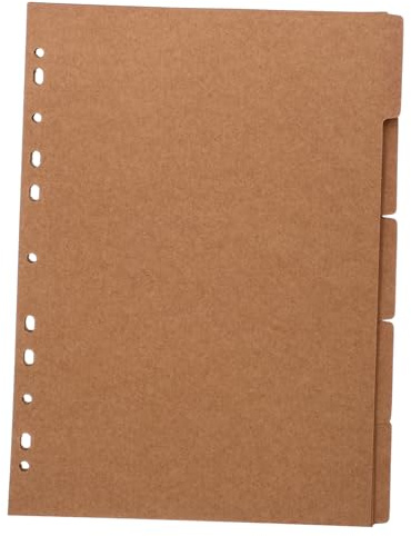 STOBAZA Teiliges Kraftpapier Register Trennblätter mit Farbigen Tabs Beschreibbare Notizblock Trenner für Ringordner Praktische Indexseiten zum Ordner Organisieren und Dokumente Sortieren
