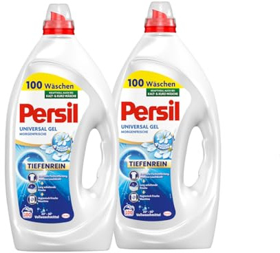 Persil Universal Kraft-Gel Morgenfrische – 2er Pack (2 x 4,5 L) | Kraftvolle Fleckenentfernung & strahlende Reinheit | Flüssigwaschmittel für bis zu 180 Waschgänge