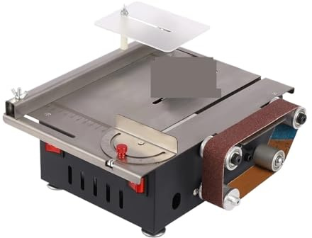 Portable Table Saw, 2 in 1 Mini Table Saw with Belt Sander, Multi-Function Circular Table Saw,for DIY Furniture Making Woodworking