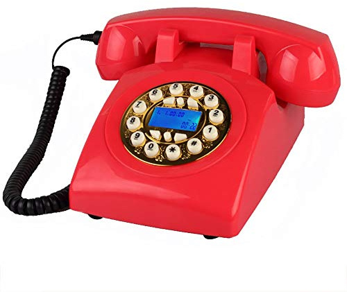 Retro-Telefon/Wählscheibentelefon/Telefon im Retro-Stil/Vintage-Telefon/klassisches Tischtelefon(Gold Button)