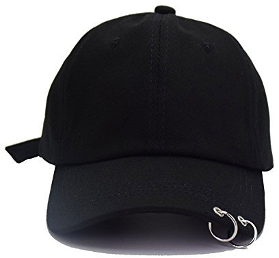 Amknn Baseballkappe mit K-Pop-Stickerei, Bangtan Boys, Snapback-Hut, Baumwolle, verstellbarer Dad Hat Gr. 6 3/4 / 7 3/8, BTS LIVE THE WINGS TOUR/Schwarz