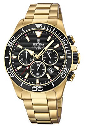 Festina Herren Armbanduhr Chronograph Quarz Edelstahl F20364/3