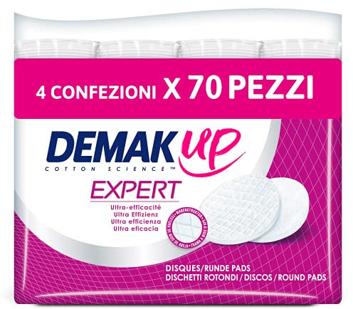 Demak'Up Duo+ Make-up-Entfernerscheiben, 4er Pack (4 x 70 Stück)