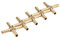Walfront Raccordo per giuntatrice a 5 Vie a T in Ottone a 5 Vie, connettore a Croce a Croce Aria Acqua Olio Gas Gas combustibile 6/8/10/12 mm(6mm)