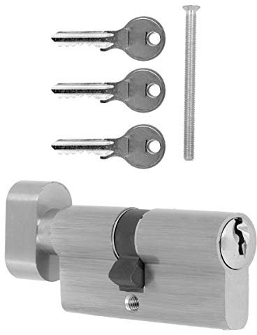 Standard Schließzylinder Zylinderschloss Knaufzylinder mit 3 Schlüssel, Ausführung:Knaufzylinder, Größe:A60 B60