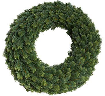 Künstlicher Edel-Adventskranz auf Strohkern, einseitig gebunden (ca. 62 cm)