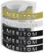 Meritom Kompatibel für Dymo Omega Junior Etikettenband für Dymo Junior Omega Prägegerät, 3D Kunststoff 9mm x 3m für Omega Junior Prägeetiketten(3 x Weiß auf Schwarz, 1 x Weiß auf Gold/Silber, 5X