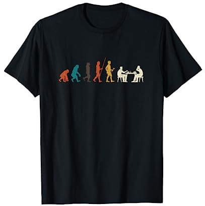 Denksport Geschenk Schach Großmeister Evolution Schach T-Shirt