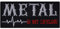 Heavy Metal Patch zum annähen/aufbügeln | Metal is my lifeline Aufnäher Biker Aufbügler Festival | Heavy Metal Metal Kutten Bügelbilder Applikation Jeans-Weste/Outdoor/Festival | 90x40mm
