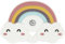Bieco Silikon Regenbogen Beißring Baby, 9 cm | Ab 0 Monate | Zahnungshilfe Baby | Baby Greifling Regenbogen | Bunter Beissring für Baby zum Zahnen | Motorikspielzeug Baby | Beißring Silikon Baby