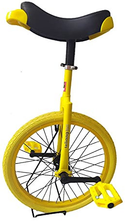 JLXJ Einrad Gelbgrün Einräder für Erwachsene Kinder, Stahlrahmen, 20 Zoll Heavy Duty Einrad-Laufrad für Teenager Frau Junge, Berg Im Freien (Color : Yellow)