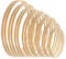 16 Stück Holzringe Zum Basteln, 8 Größen Holzringe Makramee Ringe Traumfänger Ringe Bambus Ringe Set Makramee Hoop Zubehör für Traumfänger Hochzeitskranz DIY Handwerk(8-26cm)