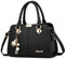 DORRISO Damen Handtasche Mode Ornamente Umhängetasche Abnehmbarem Schulterriemen Reisen Casual Elegantes Frauen Top Griff Tasche Schwarz