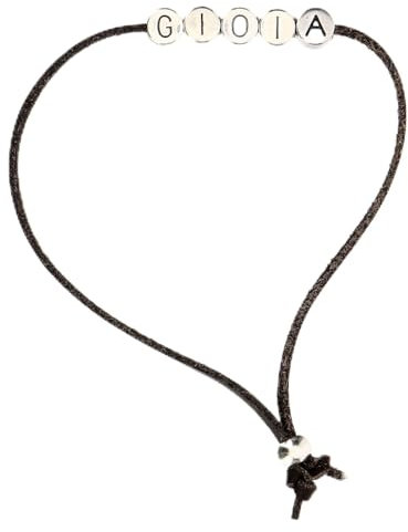 Gioia braunes Armband aus Alcantara mit Zamac