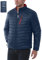 33,000ft Mens Winter Lightweight Jacket Warm Short Packable Puffer Jacket Transitional Padded Jacket Quilted Jacket for Men Lined for Hiking Travelling Navy Blue+Red L