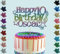 Personalised Birthday Glitter Cake Topper With Name & Age Options (Rainbow)