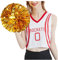 SHTGOI 2 Stück Cheerleading Pompons Metallfolie Cheerleading Pom Poms mit Ring Cheerleader Handblumen Cheers Blumenball für Sportveranstaltungen Ballspiele Tänze Karnevalspartys Gold