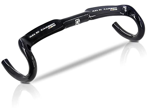 RXL SL carbon rennrad lenker 31.8 aero bars carbon lenker rennrad 400mm | 3K Glänzend rennradlenker für Rennräder, fahrradlenker drop flare 6°, schwarz internes routing