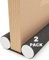 Deux Pièces Boudin de Porte Isolant 93cm, HASA zone Boudin Porte d'entrée avec Tissu Oxford Imperméable, Bas de Porte Anti Froid pour Porte Intérieur, Gris