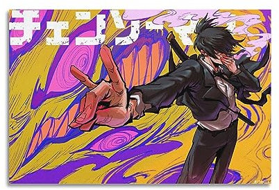 VZRSQZK Poster mit Anime-Kettensägen-Mann, Hayakawa Aki, dekoratives Gemälde, Leinwand, Wandposter und Kunstdruck, modernes Familienschlafzimmer-Dekor-Poster, 20 x 30 cm