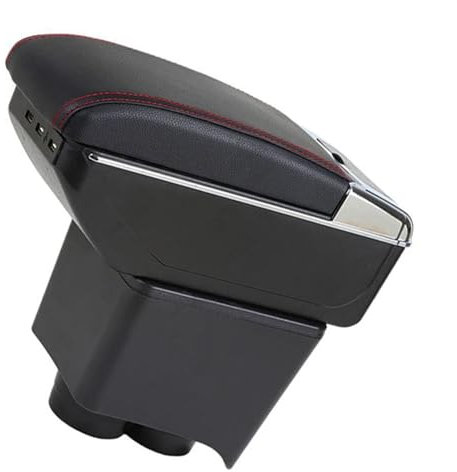 WITTSY Boîte Rangement D'accoudoir Voiture Boîte D'accoudoir Console Centrale Voiture avec Porte-gobelet pour VW pour Polo 9N3 2002 2003 2004 2005 2006 2007 2008 2009 Accoudoirs