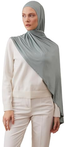 femple Instant Premium Jersey Hijab | Bequemer Hijab mit Vorgefertigten Sitz unter dem Kinn – Weich und Stretchig