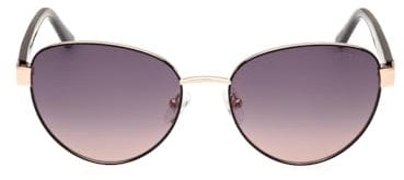 GUESS Damen GU0010105B55 WOMENS UV PROTECTED INJECTED Sunglasses Sonnenbrille, Glänzendes Schwarz