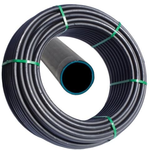 Kolor Neu 3-Lagig PE Rohr PN4, PN6, 4 Bar, 6 Bar Verlegerohr Wasserleitung 16mm 20mm 25mm 32mm Versorgungsleitung Bewässerung PE-Rohrleitung Druckrohr (DN 25 mm (4,0 bar PN4), 25 meter)