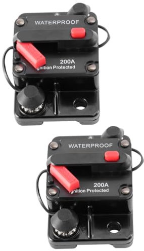 ULTECHNOVO 2 Pièces disjoncteur à réarmement manuel briseur disjoncteur à haute intensité s commutable 200a