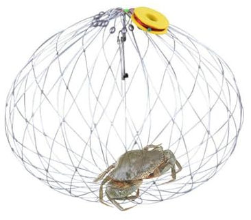 Piège à crabes de pêche, pot à crabe rétractable automatique, couvercle en fil d'acier, cage d'ouverture et de fermeture, filet de pêche doux, matériel de pêche pour crabe poilu chinois
