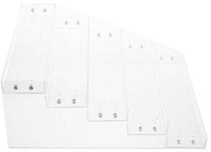 IMIKEYA 5tier Multipurpose Acrylic Display Riser for Beverages Yogurt Drinks Space-saving Easy Assembly