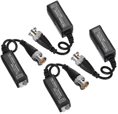 PATIKIL Passiver Video-Balun BNC zu UTP Cat5/5e/6, RJ45 HD-Transceiver-Transmitter-Adapterkabelanschlüsse für 720P/1080P AHD/HDCVI/HDTVI CCTV-Kamera 2 Paar