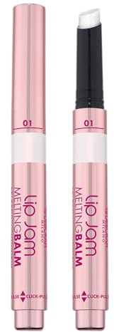 Deborah Milano Lip Jam Melting Balm, bunter Lippenbalsam, feuchtigkeitsspendend und geschmeidig - Brillante Farbe bis zu 12 Stunden, glänzendes Finish, leichte Textur, elegante Stiftbox, 01 Glam