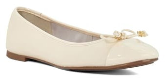 Dune London Ladies Hallo Charm-Detail Ballet Shoes Size UK 8 Flat Heel Ballet Pumps Ecru