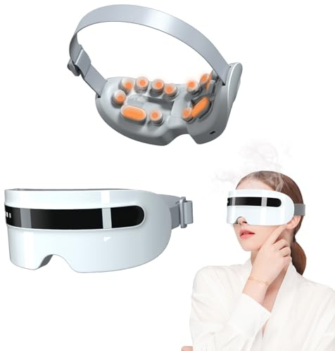Augenmassagegerät mit Dampf, Wärme und Bluetooth Musik, Beheizte Augenmaske mit 5 Massagemodi, Augenmaske für trockene Augen, Wiederaufladbares Augenmassagegerät mit Wärme für Migräne, Ermüdung der