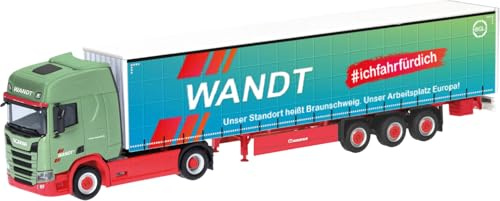 318600 H0 Scania CR 20 High Roof Curtain Tarpaulin Saddle Hoist Wall / BGL