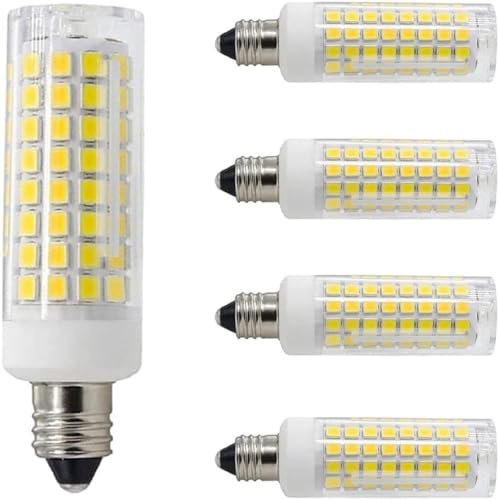 Lampadina LED E11 10w Mais Candeliere Lampada, Sostituire 100w Lampada Alogena, Angolo del Fascio di 360° Dimmerabile, Lampadina Mais Risparmio Energetico per Interni ed Esterni, 5 (warm white)