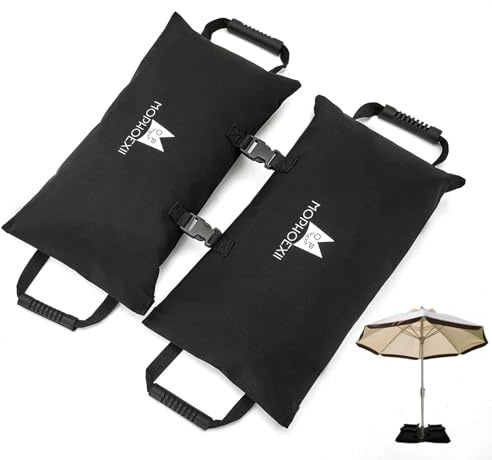Schirmständer Gewicht für Terrasse & freitragende Schirmständer | 2 x 20,4 kg Sandsäcke für Gewicht, robuste, befüllbare Gewichtssäcke zum Festhalten von Gegenständen, Terrassenmöbel-Gewichte