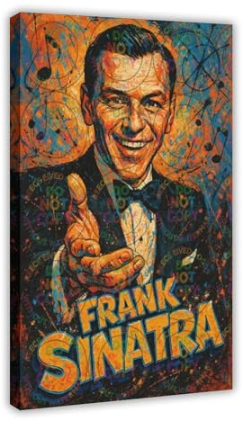 ZYGNBHL Filmschauspieler Frank_Sinatra Leinwandkunst, Poster und Wandkunst, Bilddruck, modernes Familienschlafzimmer, Dekorrahmen, 30,5 x 45,7 cm