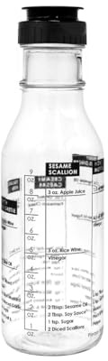 Natier Salad Dressing Shaker & Mixer Bottle with Built-In Recipes 12oz / 350ml