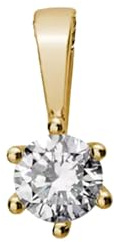 Lyomi Damen Anhänger 585/- Gold 0,9cm Glänzend Diamant Lab Grown gelb 0,20ct. 067340231-1