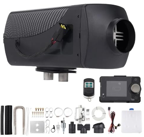 Chauffage Diesel Chauffage De Stationnement 2-8 KW, Noir, Courant Universel 12 V Et 24 V, Unité Séparée Pour Camping-cars, Bateaux Camping-cars, Camions, Fourgonnettes Réchauffeur d'air Diesel