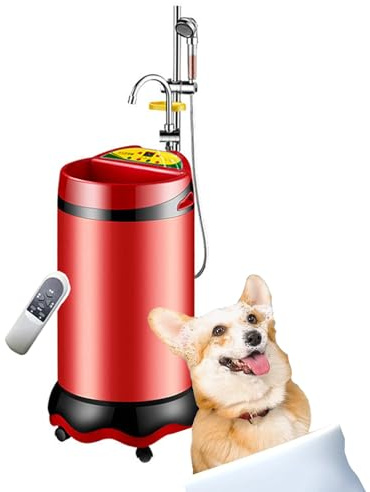 2000W Scaldabagno Elettrico Istantaneo, Doccia Intelligente Portatile, Lavandino Con Rubinetto, Bagno Per Animali Domestici, Camper, Rurale, Casa In Affitto,Red-60L