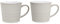 Denby Natural Canvas Textured Mug Set, Cream, Set of 2