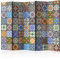 decomonkey Paravent Raumteiler Innen Ornament 225x172 cm 5 Teilig Beidseitig Room Divider Wall Raumteiler Stehend Trennwand Sichtschutz Spanische Wand Sichtschutzwand Wohnzimmer Holz Oriental Mandala