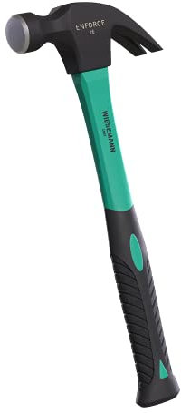 Amerikanischer Latthammer 16oz mit 2K Fiberglasstiel aus der ENFORCE Serie von WIESEMANN 1893 I Hammer Kopf geschmiedet & induktiv gehärtet I 80492