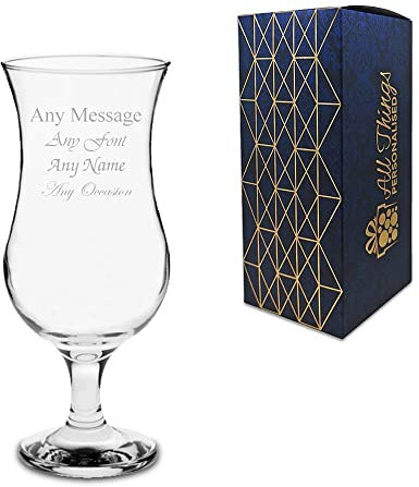 Personalised Engraved Novelty Pina Colada Cocktail Glass - Birthday Gift Present