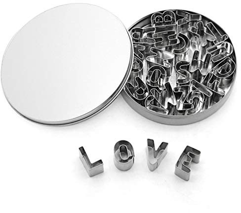 Mini Alphabet Cookie Cutter Set 26 Pièces En Acier Inoxydable Petit Moule Outils pour Fondant Biscuit Gâteau Fruits Légumes