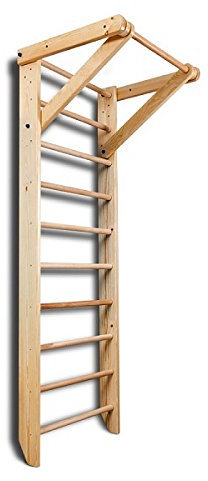 Escalera Sueca Sport-1-240 Espaldera para Gimnasio, Espaldera de Fitness, Complejo Deportivo de Gimnasia, Gimnasia de los niños en casa, Barras - Certificado, almacén de la UE